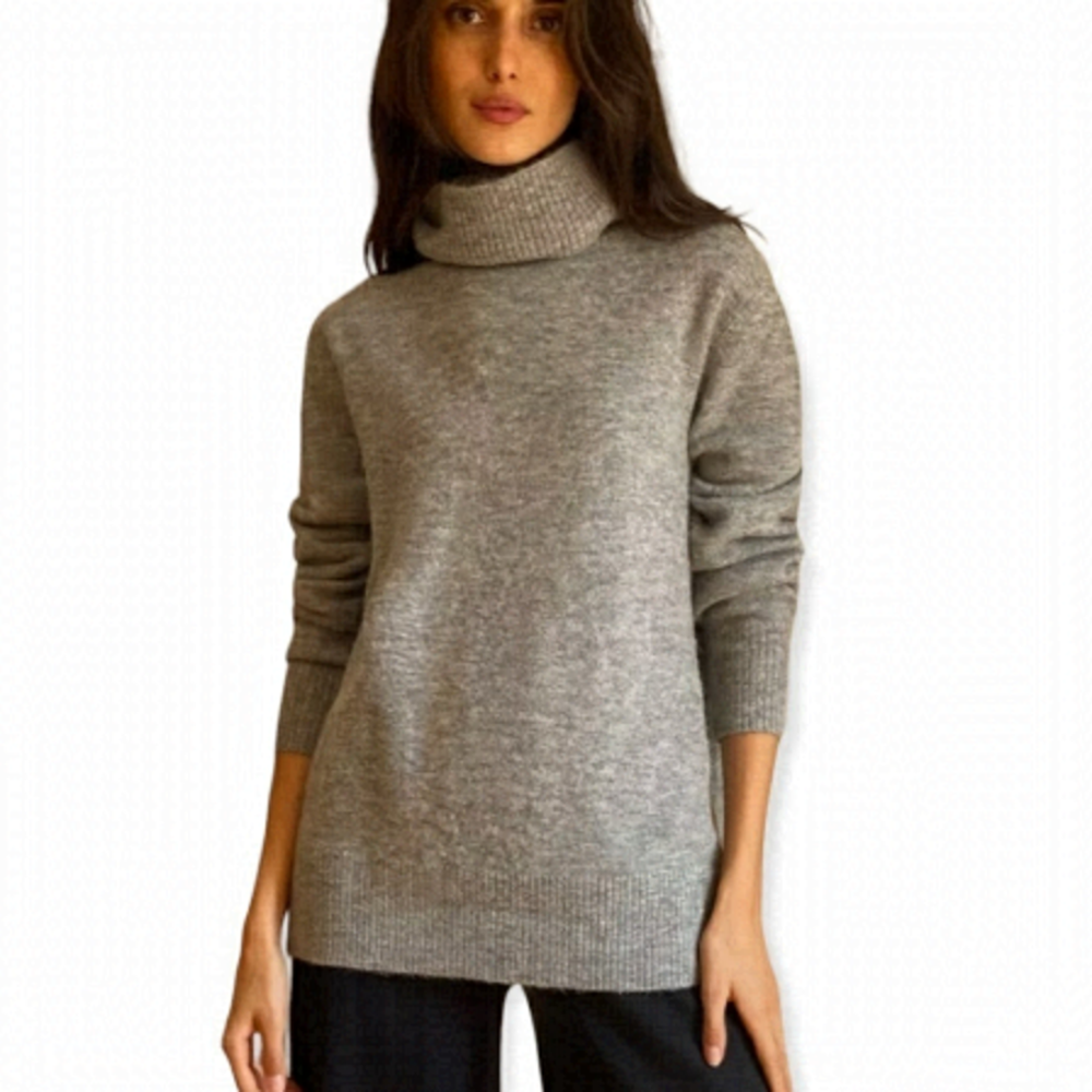 ARITZIA Babaton Grey Alpaca Wool Turtle Neck Sweater XS
